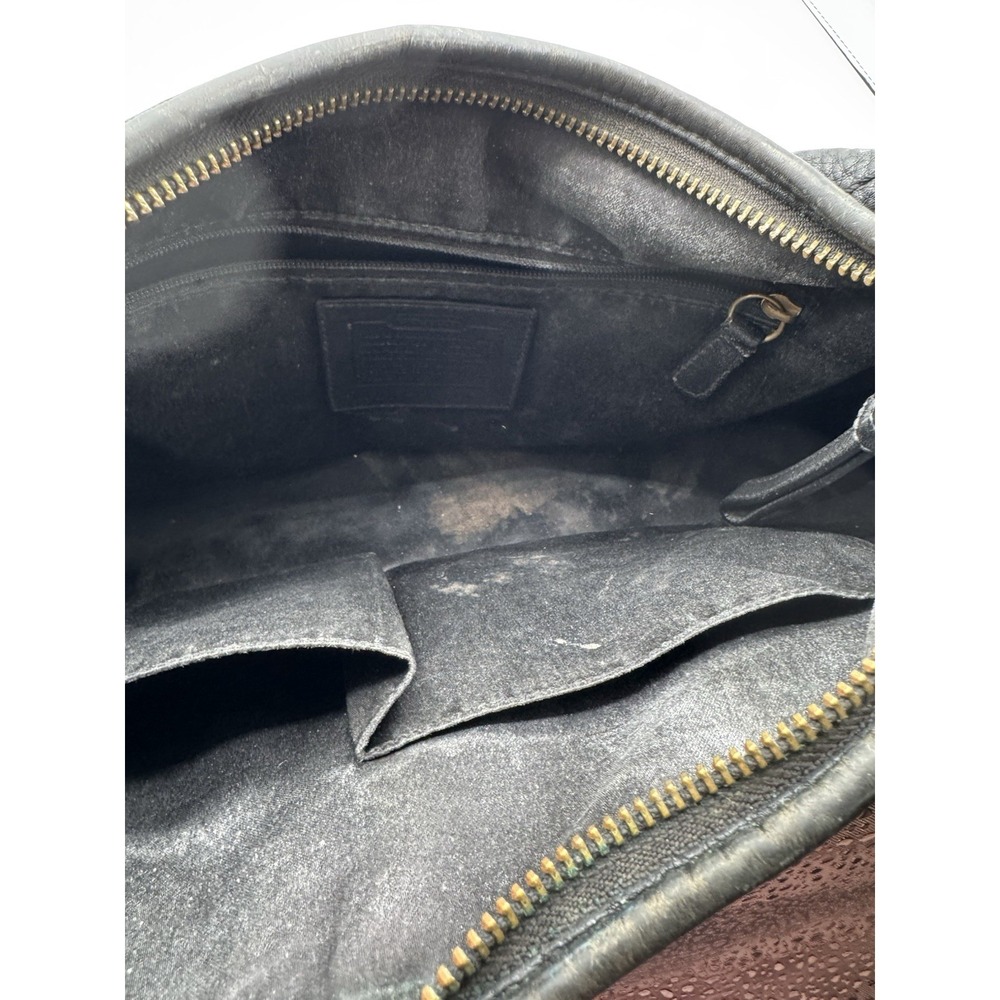 COACH Ergo Leather Tote Bag Black Grained Leather Handbag Authentic GC PT3 - Picture 7 of 9